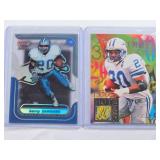 Lot of 2 Barry Sanders Inserts Including Playoff Momentum and Fleer Flair Hot Numbers