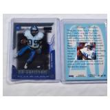 Lot of 2 Barry Sanders Inserts Including Playoff Momentum and Fleer Flair Hot Numbers
