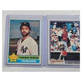 Lot of 2 Thurman Munson Vintage Topps Baseball Cards 1976 #650 and 1978 #60