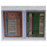 Lot of 2 Thurman Munson Vintage Topps Baseball Cards 1976 #650 and 1978 #60