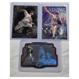 Lot of 3 Greg Maddux Baseball Cards Including Inserts and a Die Cut