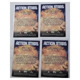 Lot of 7 Action Stars Insert Baseball Cards Including Rookie Cards - Michael Harris II RC, Anthony Volpe RC, Luis Robert Jr., Pete Alonso, Brett Baty RC, and Bryce Harper. Includes Rookie Cards.