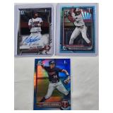 Lot of 3 - Malfrin Sosa, Kaelen Culpepper 1st Bowman Chrome Refractor, and Danny De Andrade Danny De Andrade 1st Bowman Numbered 138/150