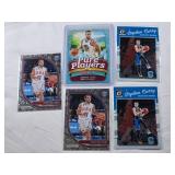 Lot of 5 Stephen Curry Cards Including Prizm, Optic, Pure Players
