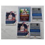 Lot of 5 Stephen Curry Cards Including Prizm, Optic, Pure Players