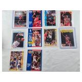Lot of 10 Michael Jordan Cards Including All-Star Team, League Leaders, and Classic Confrontation