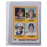 1978 MLB Rookie Pitchers Topps #703 Jack Morris, Tim Jones, Larry Andersen, and Mickey Mahler