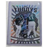 Jalen Hurts, A.J. Brown 2023 Panini Donruss Optic Silver Holo Prizm Best Tuddys #BT-JA - Philadelphia Eagles Football Card