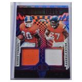 Terrell Davis and Audric Estime Dual Relic 2024 Panini Illusions #RI-DE and Numbered 60/199 - Denver Broncos Football Card