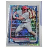 Lot of 5 Bowman Chrome Refractors Nick Gonzales, Jasson Dominguez, Luis Rodriguez, Aidan Miller, and Felnin Celesten