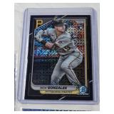 Lot of 5 Bowman Chrome Refractors Nick Gonzales, Jasson Dominguez, Luis Rodriguez, Aidan Miller, and Felnin Celesten