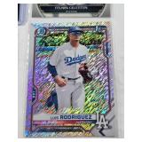 Lot of 5 Bowman Chrome Refractors Nick Gonzales, Jasson Dominguez, Luis Rodriguez, Aidan Miller, and Felnin Celesten