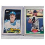 Lot of 2 Randy Johnson Rookie Cards 1989 Topps #57T, 1989 Score #77T