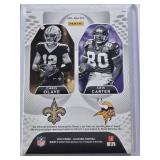Cris Carter and Chris Olave Dual Relic 2022 Panini Illusions #RM-OC and Numbered 66/79 Football Card