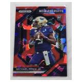 Michael Penix Jr. Rookie 2024 Panini Prizm Red Cracked Ice #NR-MPJ - Washington Huskies Football Card