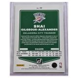 Shai Gilgeous-Alexander 2021-22 Donruss Press Proof #23 and Numbered 21/199 - Oklahoma City Thunder Basketball Card