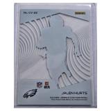 Jalen Hurts Rookie Acetate Insert 2020 Panini Chronicles Clear Vision No. CV-22 - Philadelphia Eagles Football Card