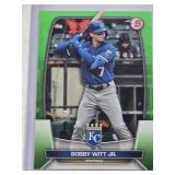 Bobby Witt Jr. 2023 Bowman Green SP #57 and Numbered 191/399 - Kansas City Royals Baseball Card