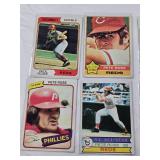 Lot of 8 Pete Rose and Johnny Bench Vintage Cincinnati Reds Baseball Cards