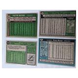 Lot of 8 Pete Rose and Johnny Bench Vintage Cincinnati Reds Baseball Cards