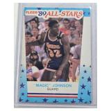 Magic Johnson 1989 Fleer All-Stars Sticker #5 - Los Angeles Lakers Basketball Card