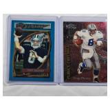 Lot of 2 Troy Aikman Premium Inserts Topps Finest and Metal Universe Planet Football