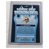 J.J. McCarthy Rookie 2024 Panini Donruss White Hot Rookies Insert #WH1 - Minnesota Vikings Football Card