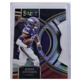 Justin Jefferson 2023 Panini Select Die Cut Holo Prizm #175 - Minnesota Vikings Football Card