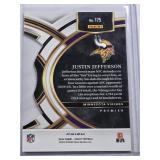 Justin Jefferson 2023 Panini Select Die Cut Holo Prizm #175 - Minnesota Vikings Football Card