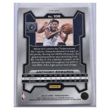 Anthony Edwards 2023-24 Panini Prizm Red Wave Refractor #108 - Minnesota Timberwolves Basketball Card