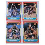 12 Vintage Basketball Cards - Joe DePre, Mike Riordan, Luther Rackley, Clem Haskins, Bill Paultz, Hakeem Olajuwon, Adrian Dantley, Mark Eaton, Wayne Cooper, Terry Cummings, Earl Monroe, and Bernard Ki