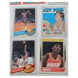 12 Vintage Basketball Cards - Joe DePre, Mike Riordan, Luther Rackley, Clem Haskins, Bill Paultz, Hakeem Olajuwon, Adrian Dantley, Mark Eaton, Wayne Cooper, Terry Cummings, Earl Monroe, and Bernard Ki