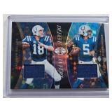 Peyton Manning Anthony Richardson 2024 Panini Illusions Dual Relic #DV-IND - Indianapolis Colts Football Card