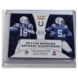 Peyton Manning Anthony Richardson 2024 Panini Illusions Dual Relic #DV-IND - Indianapolis Colts Football Card