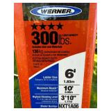 6 ft Werner Fiberglass Step Ladder, 300lbs Load Capacity