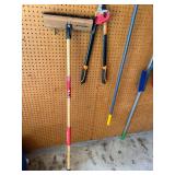 Set of Garage Tools Including Rake, Lopper, Shovel & More