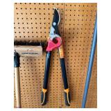 Set of Garage Tools Including Rake, Lopper, Shovel & More