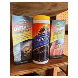 Assorted Garage Item Collection Including Milwaukee Masks and Armor All Products - content quantities unknown