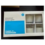 Lot of Unscented Dinner Lights and Votive Candles