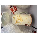 Williams Sonoma Holiday Mug and Plate Set with Reindeer Design
