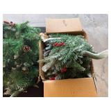 Christmas Decor Set: Artificial Garland and String Lights