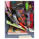 Assorted Craft Tools, Books, and Accessories for Crafts and Education
