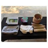 Collection of Household and Toy Items with Storage Baskets