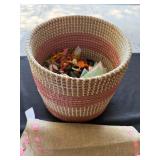 Collection of Household and Toy Items with Storage Baskets