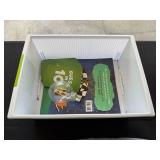 Collection of Household and Toy Items with Storage Baskets