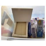 Assorted Painting Set with Easel, Canvases, Embossing Powders, and Kate Spade Wallet
