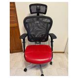 Red and Black Mesh Ergonomic Office Chair by Buzz Seating