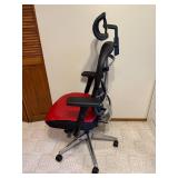 Red and Black Mesh Ergonomic Office Chair by Buzz Seating