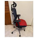 Red and Black Mesh Ergonomic Office Chair by Buzz Seating