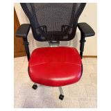 Red and Black Mesh Ergonomic Office Chair by Buzz Seating